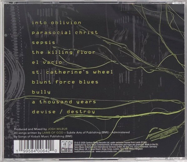 LAMB OF GOD – INTO OBLIVION (2026) - CD JEWEL CASE AMBALAJINDA SIFIR