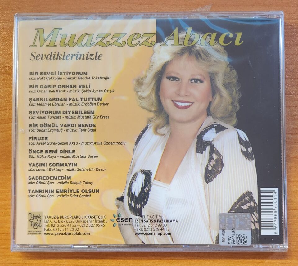 MUAZZEZ ABACI - SEVDİKLERİNİZLE (2013) - CD JEWEL CASE AMBALAJINDA SIFIR