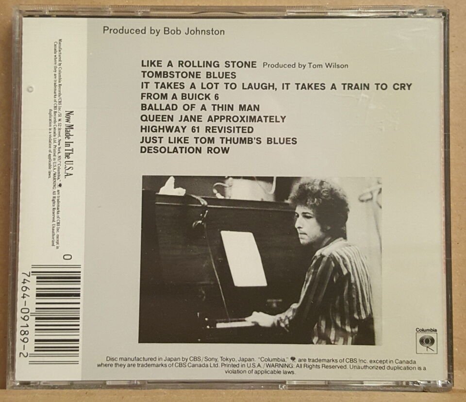 BOB DYLAN - HIGHWAY 61 REVISITED (1965) - CD 1997 MADE IN USA 2.EL