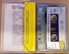 BON JOVI - 7800 FAHRENHEIT CASSETTE 1986 PAPER LABEL MADE IN TURKEY ''USED''