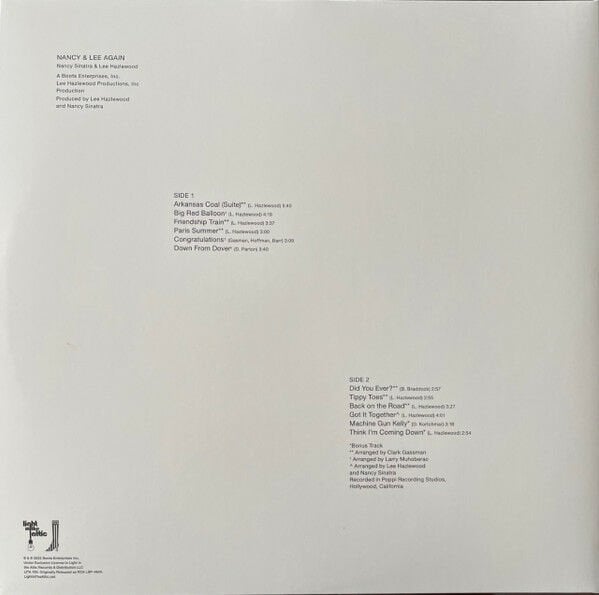 NANCY SINATRA & LEE HAZLEWOOD - NANCY & LEE AGAIN (1972) -  LP COLOURED/RENKLİ 2023 EDITION GATEFOLD SIFIR PLAK