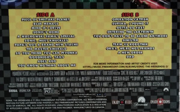TOM HOLKENBORG – SONIC THE HEDGEHOG 2 MUSIC FROM THE MOTION PICTURE (2022) - KASET SIFIR
