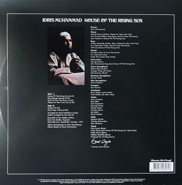 IDRIS MUHAMMAD - HOUSE OF THE RISING SUN (1976) - LP 180GR 2024 EDITION SIFIR PLAK