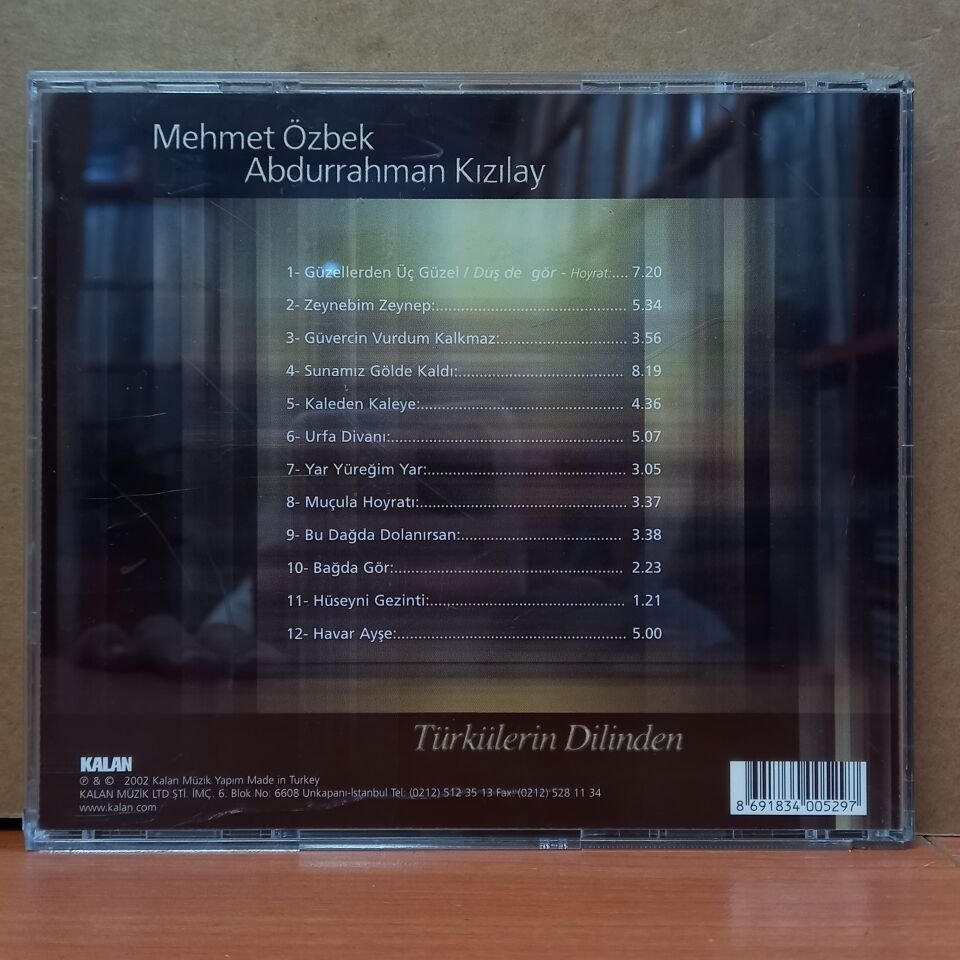 MEHMET ÖZBEK, ABDURRAHMAN KIZILAY - TÜRKÜLERİN DİLİNDEN (2002) - CD 2.EL