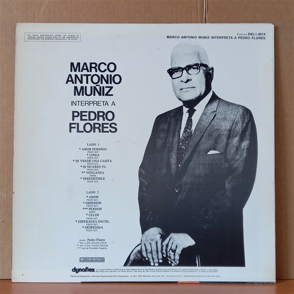 MARCO ANTONIO MUNIZ – INTERPRETA A PEDRO FLORES - LP 2. EL PLAK