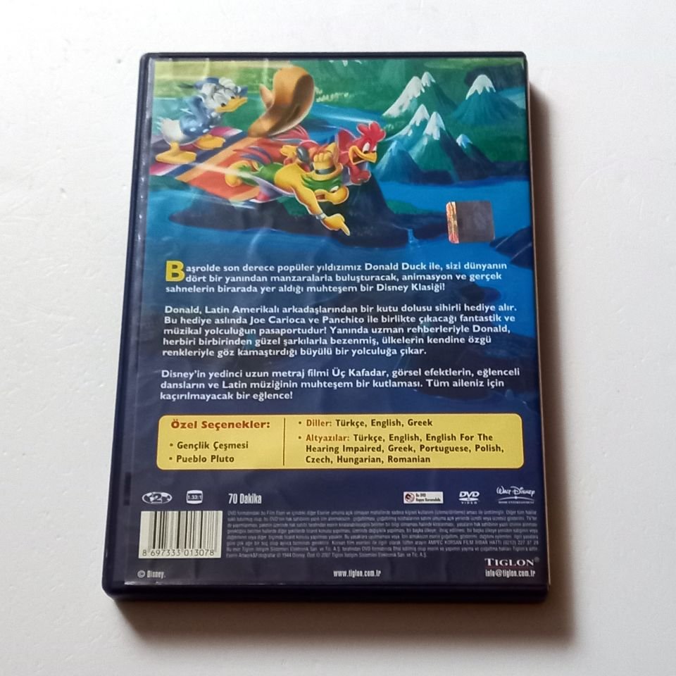 ÜÇ KAFADAR / THE THREE CABALLEROS - ANİMASYON - DVD 2.EL
