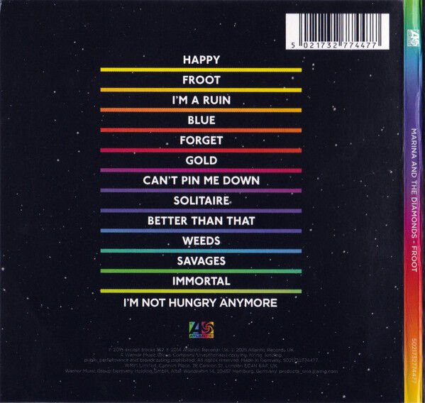 MARINA AND THE DIAMONDS – FROOT (2015) - CD 10TH ANNIVERSARY LIMITED EDITION DIGISLEEVE AMBALAJINDA SIFIR