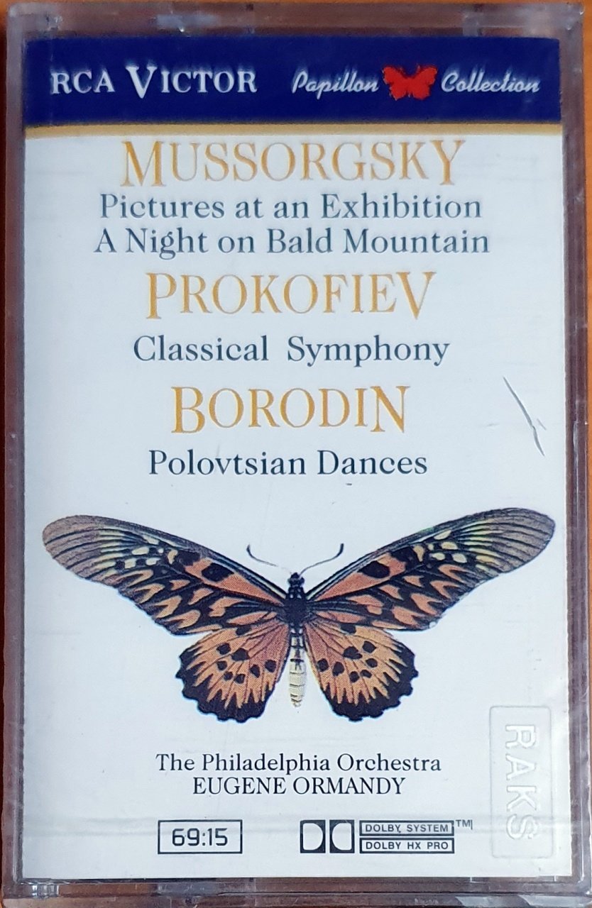MUSSORGSKY / PICTURES AT AN EXHIBITION, A NIGHT ON BALD MOUNTAIN - PROKOFIEV / CLASSICAL SYMPHONY - BORODIN / POLOVTSIAN DANCES / THE PHILADELPHIA ORCHESTRA, EUGENE ORMANDY (1988) - KASET MMY SIFIR