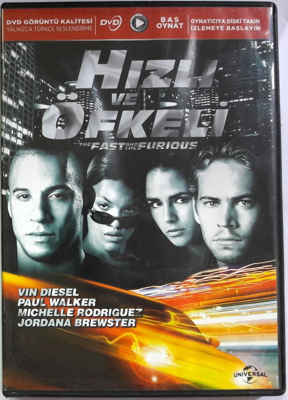 HIZLI VE ÖFKELİ - THE FAST AND THE FURIOUS - VIN DIESEL - BAS OYNAT DVD 2.EL