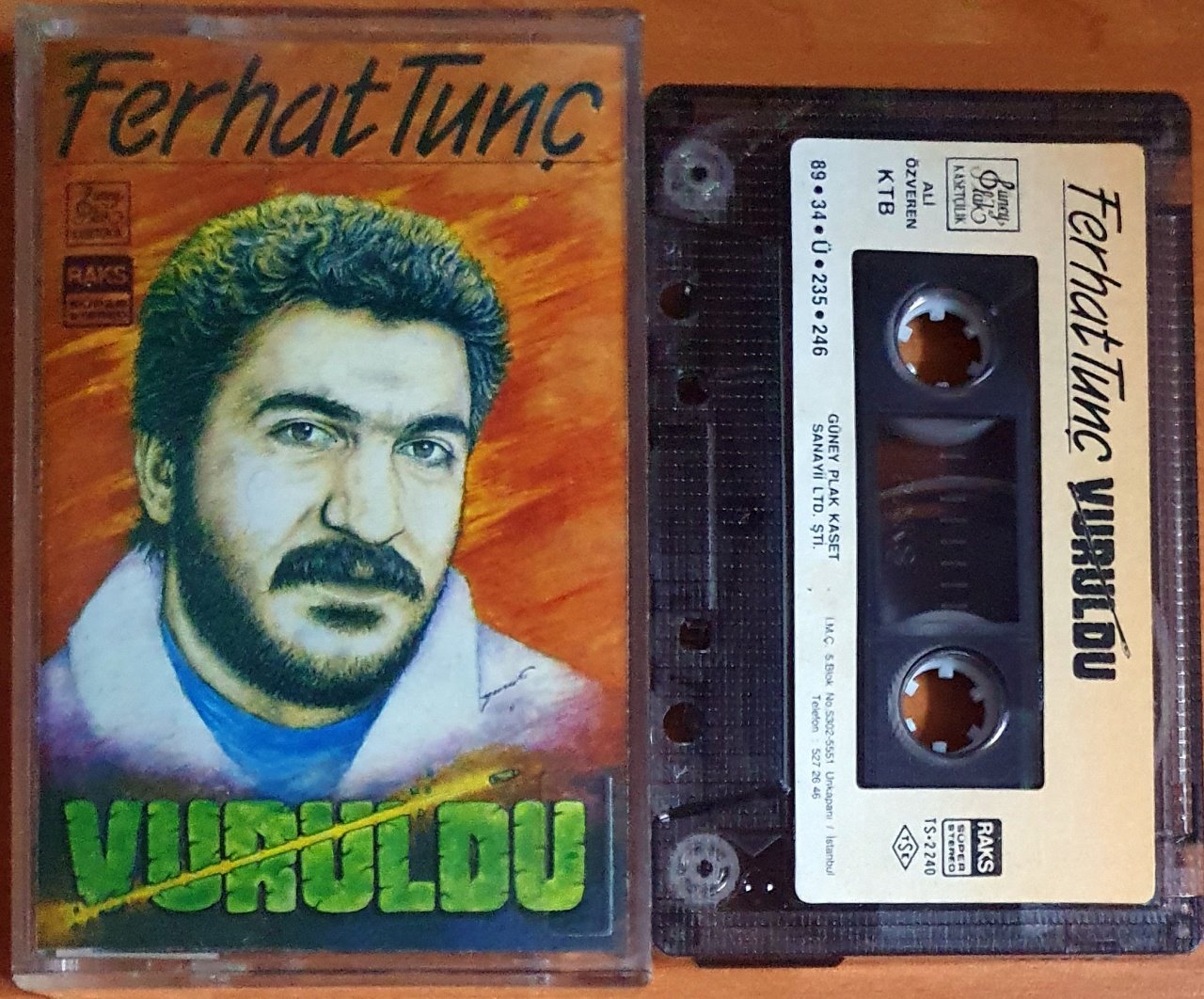 FERHAT TUNÇ - VURULDU (1989) - KASET GÜNEY 2.EL