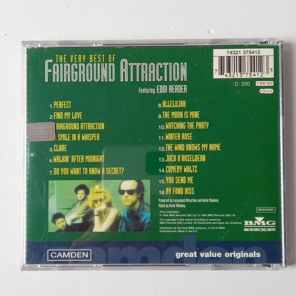 FAIRGROUND ATTRACTION FEATURING EDDI READER – THE VERY BEST OF FAIRGROUND ATTRACTION (1995) - CD 1996 REISSUE 2.EL