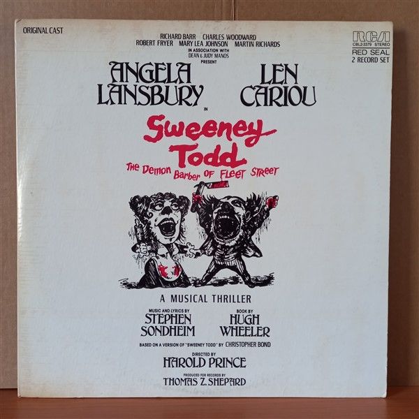 SWEENEY TODD: THE DEMON BARBER OF FLEET STREET [ORIGINAL CAST] / SONDHEIM - ANGELA LANSBURY / LEN CARIOU (1979) - 2LP 2.EL PLAK