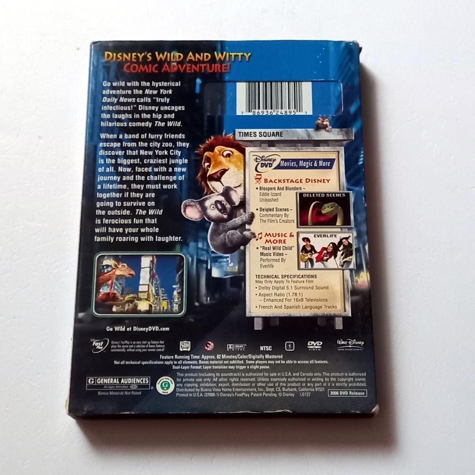 THE WILD - ANİMASYON - DVD SLIPCASE 1. BÖLGE TÜRKÇE ALTYAZI YOKTUR 2. EL
