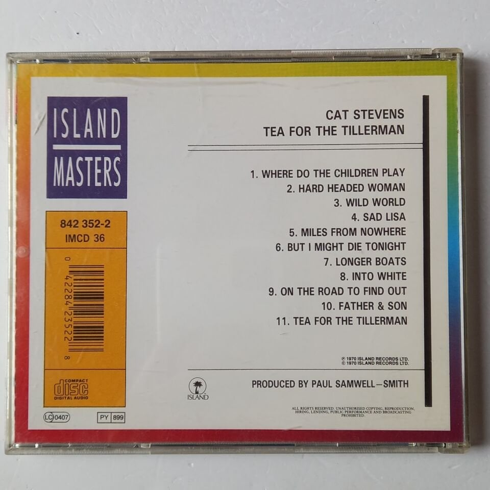 CAT STEVENS – TEA FOR THE TILLERMAN (1970) - CD REISSUE 2.EL
