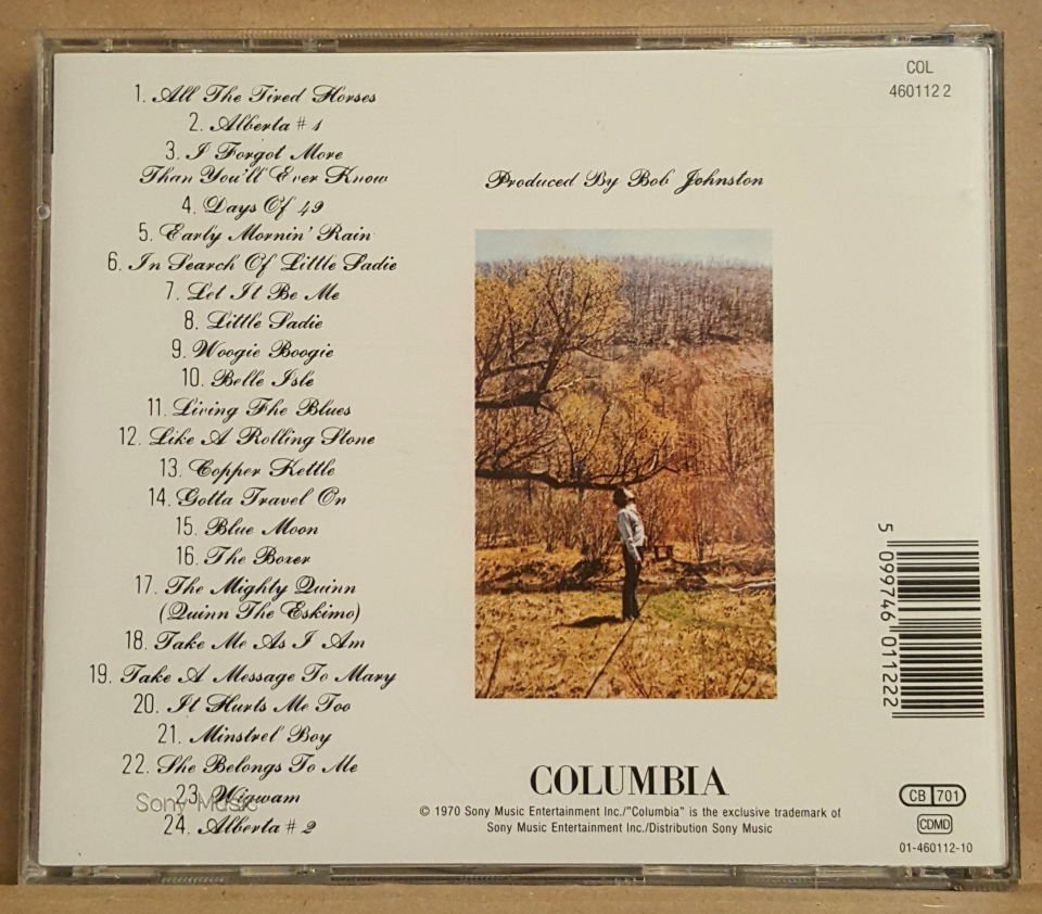 BOB DYLAN - SELFPORTRAIT (1970) - CD 1991 REISSUE MADE IN EU PRINTED IN AUSTRIA 2.EL