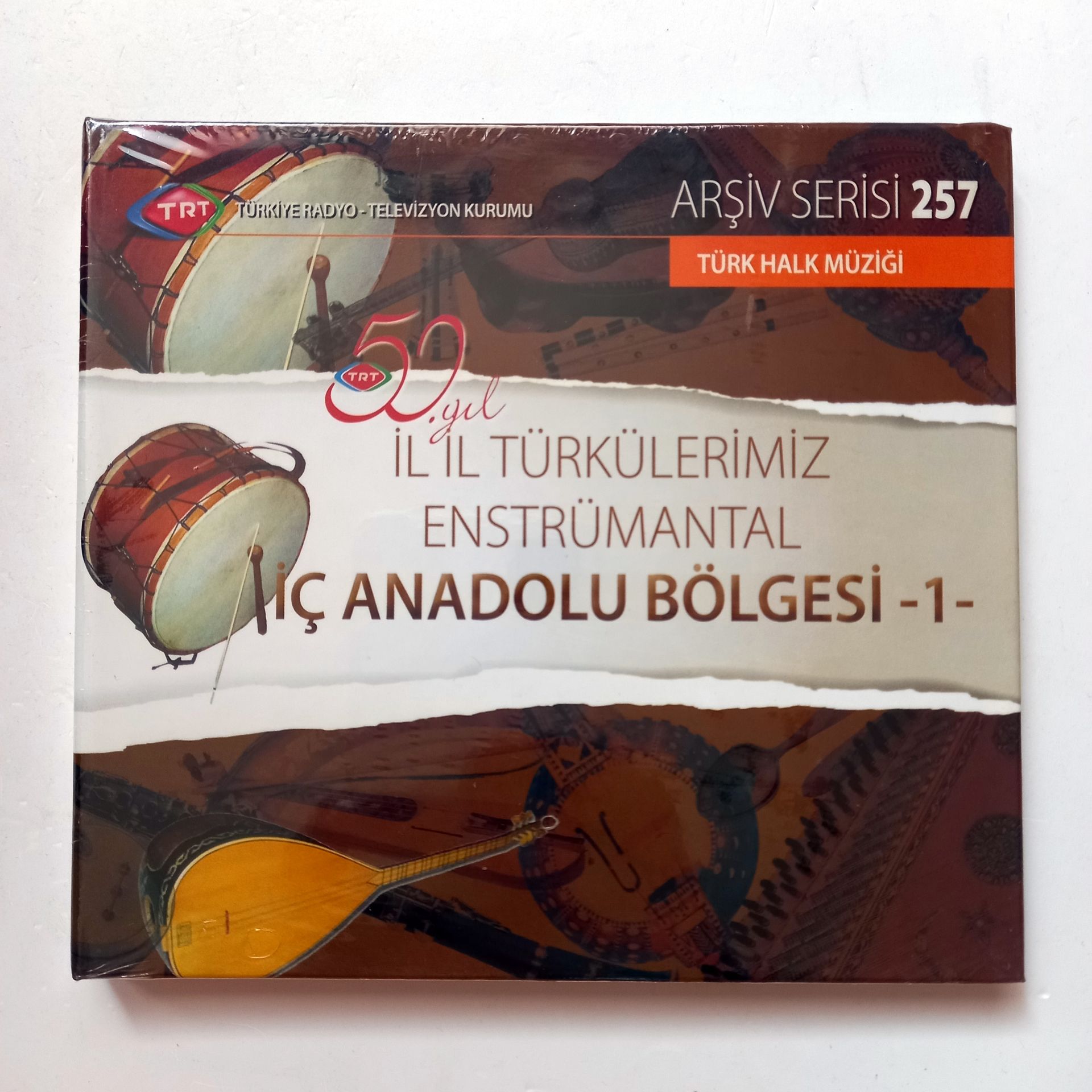 İL İL TÜRKÜLERİMİZ ENSTRÜMANTAL / İÇ ANADOLU BÖLGESİ / TÜRK HALK MÜZİĞİ / TRT ARŞİV SERİSİ 257 - CD SIFIR