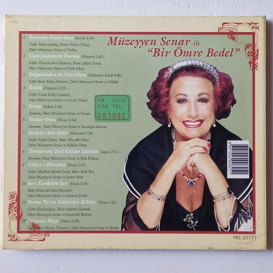 MÜZEYYEN SENAR İLE BİR ÖMRE BEDEL - TARKAN, SEZEN AKSU, ŞEBNEM FERAH, NİLÜFER (1998) - CD DIGIPAK 2.EL
