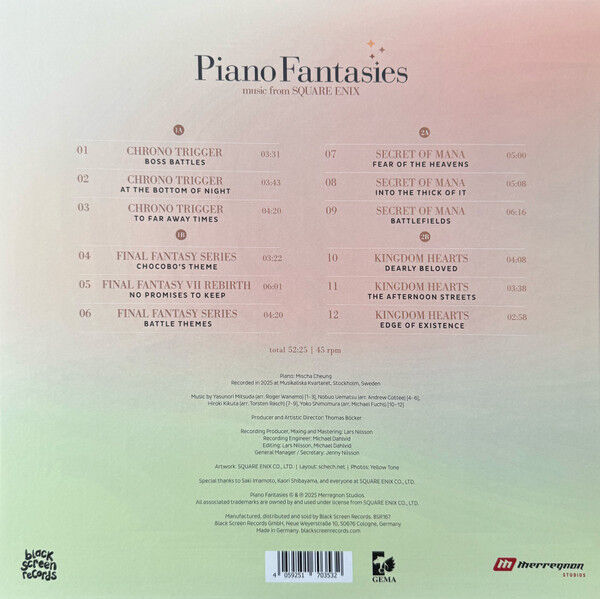 MISCHA CHEUNG - PIANO FANTASIES / MUSIC FROM SQUIRE ENIX (2025) - 2xLP 180GR 12'' 45RPM SOLO PIANO SIFIR PLAK