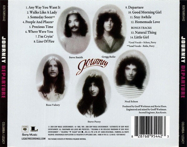 JOURNEY – DEPARTURE (1980) - CD REMASTERED 2009 REISSUE JEWEL CASE AMBALAJINDA SIFIR