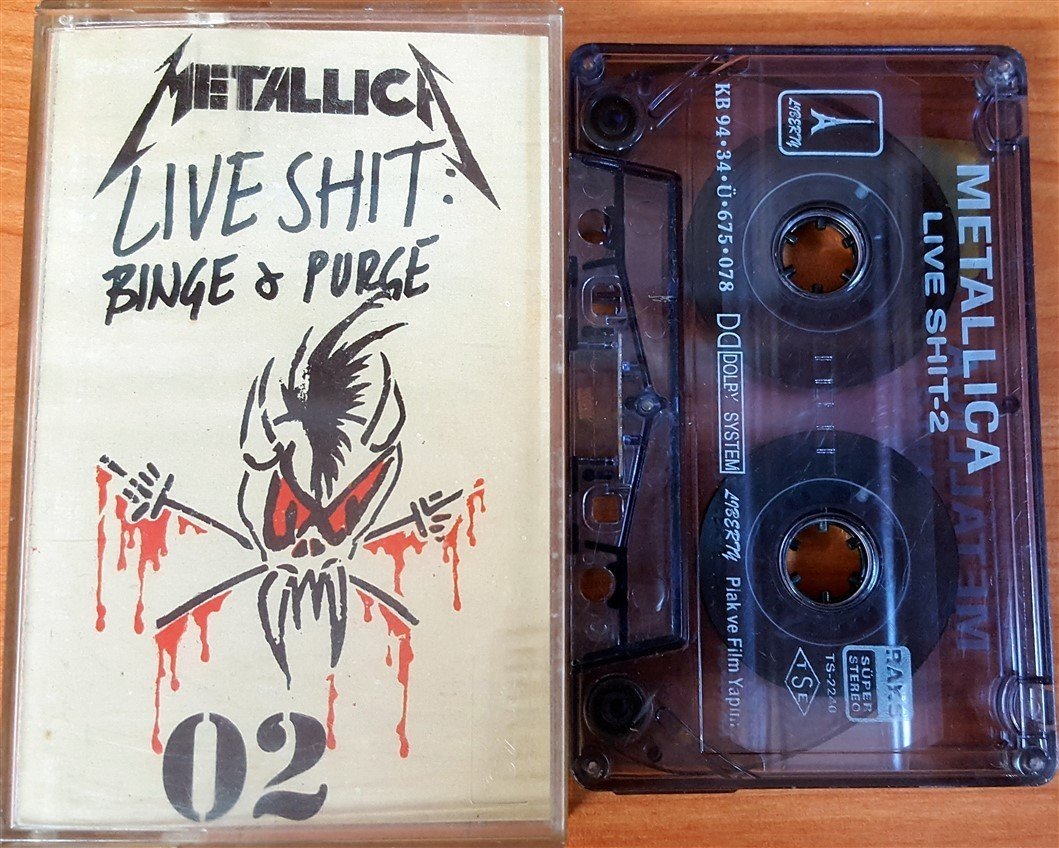 METALLICA - LIVE SHIT: BINGE & PURGE 02 (1994) LIBERTY CASSETTE MADE IN TURKEY ''USED''