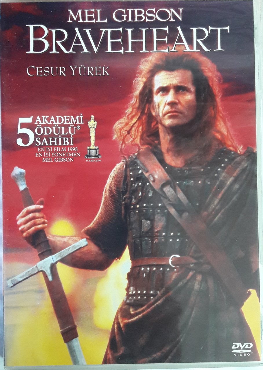 CESUR YÜREK - BRAVEHEART - MEL GIBSON - SOPHIE MARCEAU - DVD 2.EL