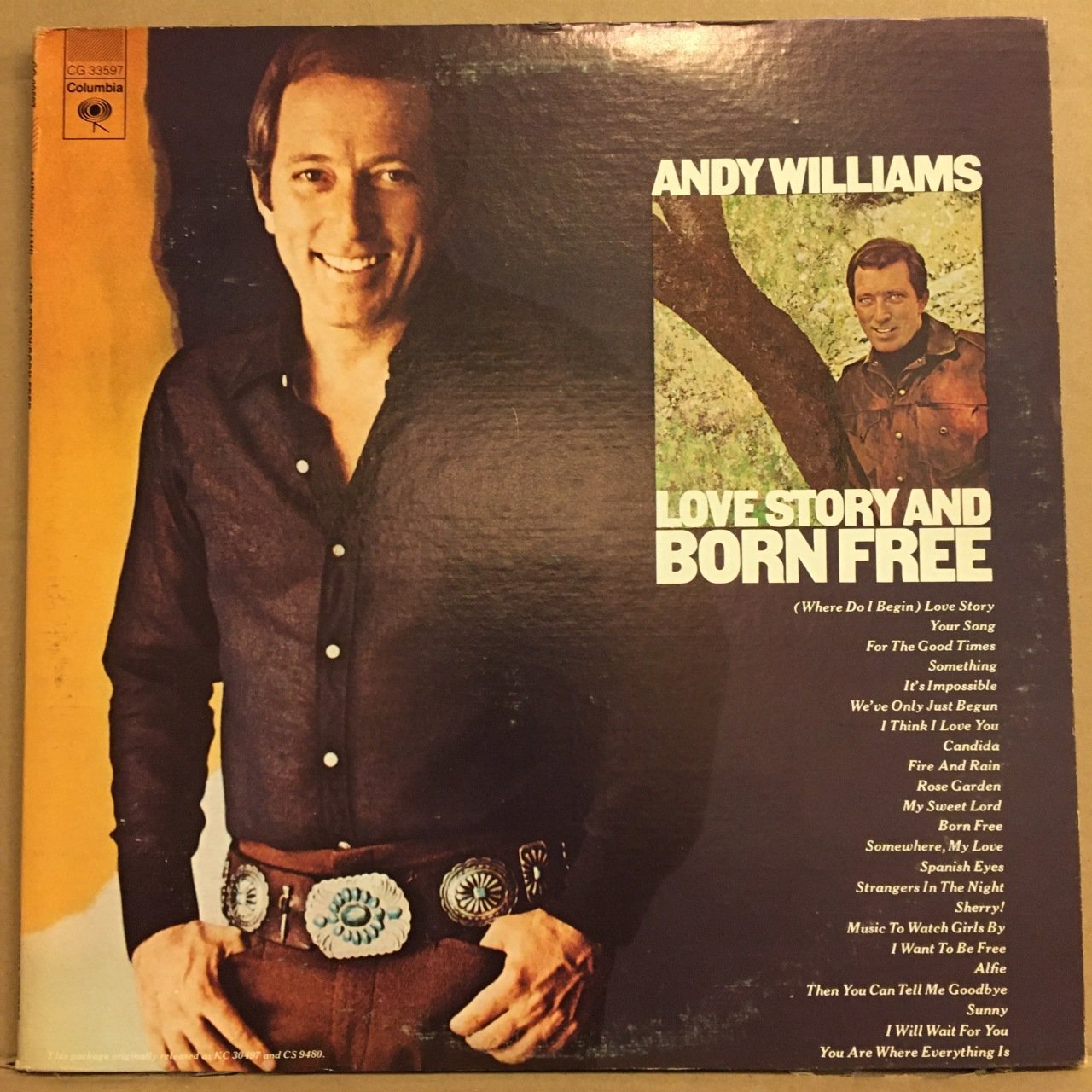 ANDY WILLIAMS - LOVE STORY (1971) AND BORN FREE (1967) (1975) 2.EL 2PLAK
