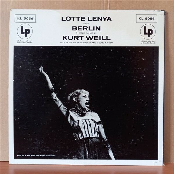 LOTTE LENYA – LOTTE LENYA SINGS BERLIN THEATRE SONGS BY KURT WEILL (1958) - LP 2.EL PLAK