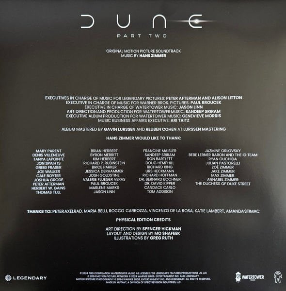 DUNE PART TWO - SOUNDTRACK / HANS ZIMMER (2024) - 2LP SIFIR PLAK