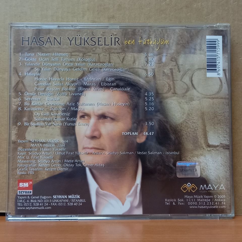 HASAN YÜKSELİR - BEN TÜRKÜYÜM (2005) - CD 2.EL