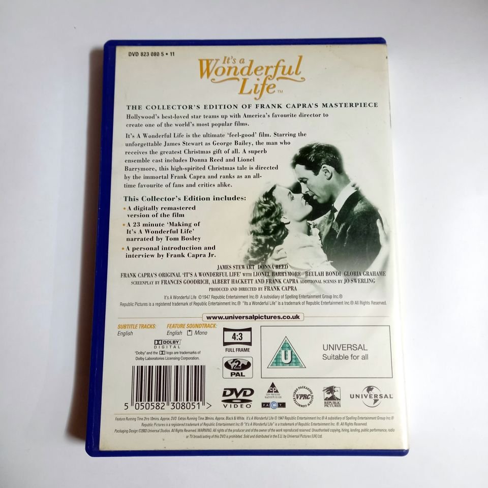 IT\'S A WONDERFUL LIFE - JAMES STEWART, DONNA REED, YÖN.: FRANK CAPRA - DVD 2.EL TR ALTYAZI YOKTUR