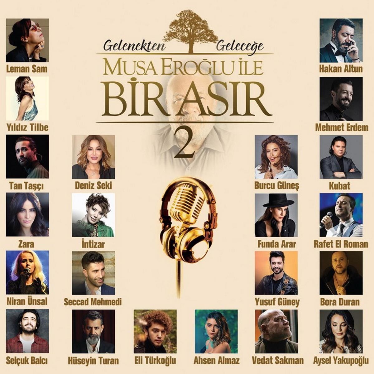 MUSA EROĞLU İLE BİR ASIR 2 (TRIBUTE ALBÜM) LEMAN SAM, YILDIZ TİLBE, HAKAN ALTUN, ZARA,.. (2022) 2xCD DIGIPAK SIFIR
