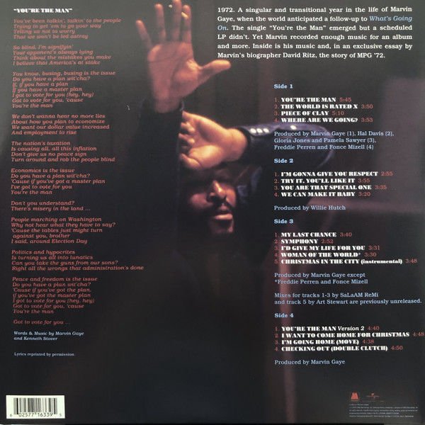 MARVIN GAYE - YOU'RE THE MAN (2019) - 2LP COMPILATION 2019 EDITION SIFIR PLAK