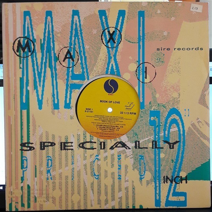 BOOK OF LOVE - LULLABY (1988) - 12'' MAXI SINGLE PLAK 2.EL