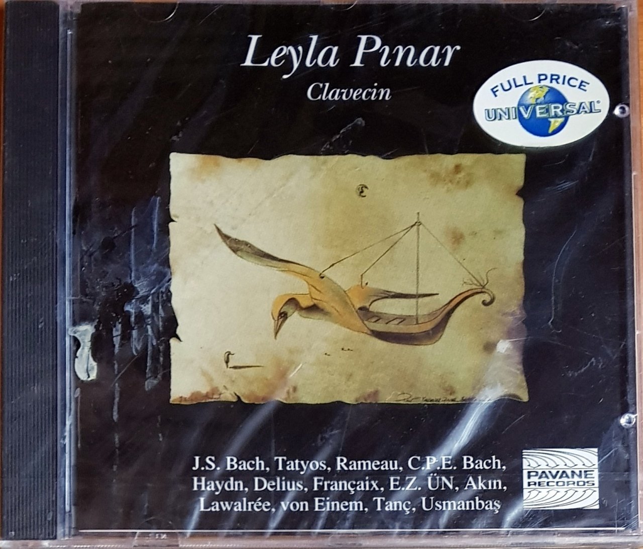 LEYLA PINAR - RECITAL DE CLAVECIN / BACH, TATYOS, HAYDN, ÜN, AKIN, TANÇ, USMANBAŞ (1991) PAVANE RECORDS CD SIFIR