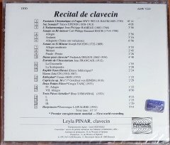 LEYLA PINAR - RECITAL DE CLAVECIN / BACH, TATYOS, HAYDN, ÜN, AKIN, TANÇ, USMANBAŞ (1991) PAVANE RECORDS CD SIFIR