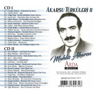 MUHLİS AKARSU TÜRKÜLERİ II (TRIBUTE ALBÜM) CENGİZ ÖZKAN, OĞUZ AKSAÇ, GÜLAY, İLKAY AKKAYA,.. (2019) 2xCD DIGIPAK SIFIR