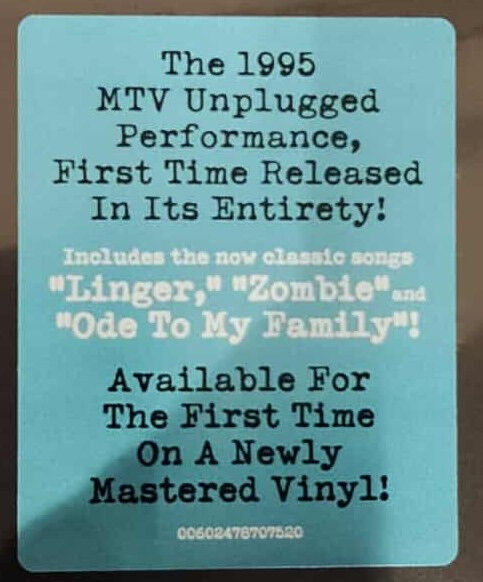 THE CRANBERRIES - MTV UNPLUGGED 1995 (2025) - LP SIFIR PLAK