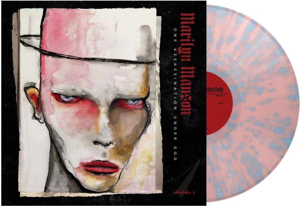 MARILYN MANSON - ONE ASSASSINATION UNDER GOD (2024) - LP 2025 PASTEL PINK WITH BLUE SPLATTER COLOURED EDITION SIFIR PLAK