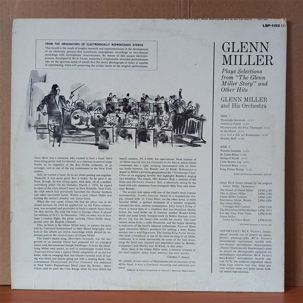 GLENN MILLER – GLENN MILLER PLAYS SELECTIONS FROM ''THE GLENN MILLER STORY'' AND OTHER HITS (1963) - LP 2.EL PLAK