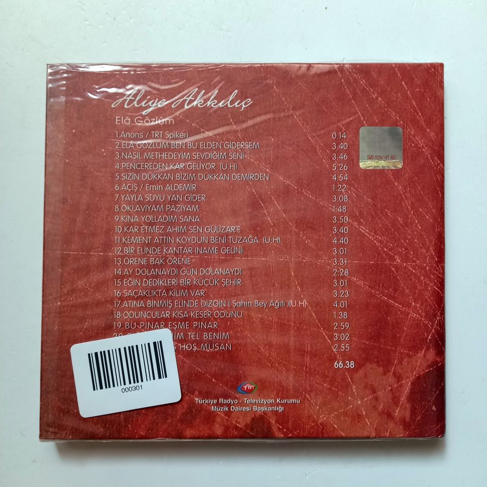 ALİYE AKKILIÇ - ELA GÖZLÜM / TRT ARŞİV SERİSİ - CD SIFIR