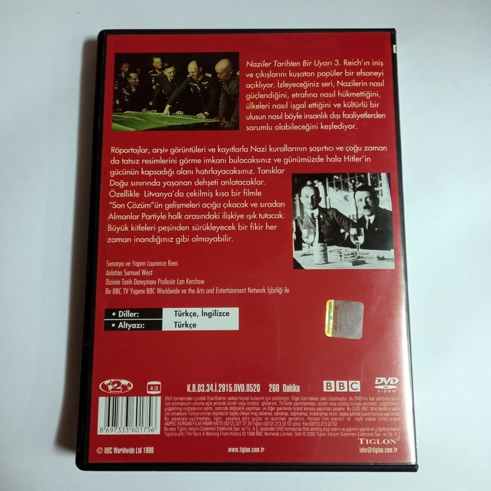 THE NAZIS A WARNING FROM HISTORY - NAZİLER TARİHTEN BİR UYARI - BELGESEL - DVD 2.EL