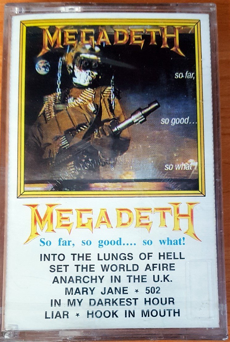MEGADETH - SO FAR SO GOOD...SO WHAT? CASSETTE MADE IN TURKEY ''NEW''