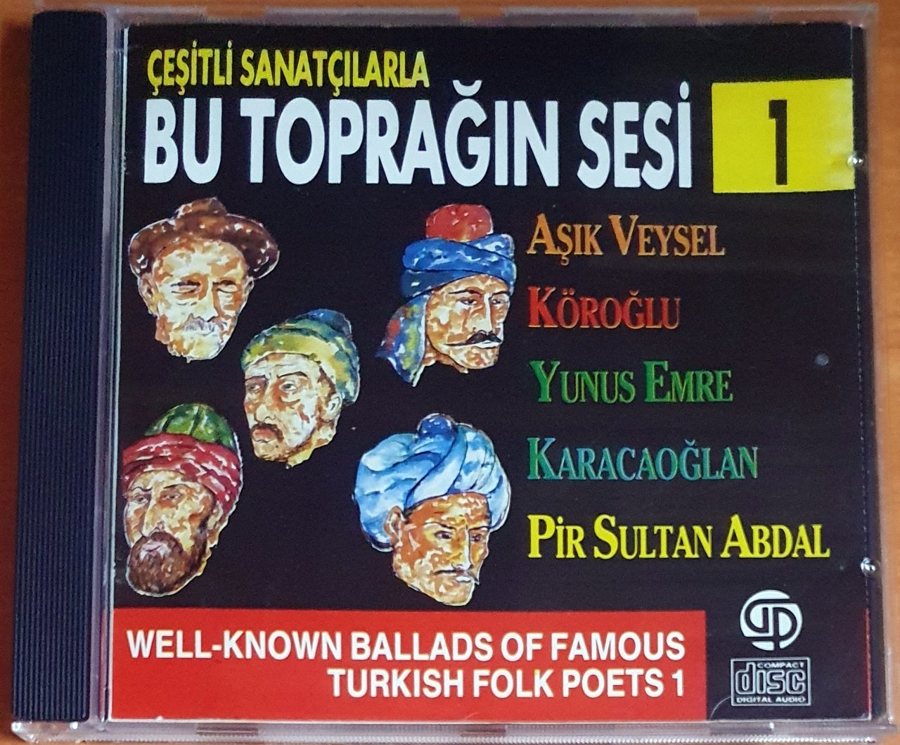 ÇEŞİTLİ SANATÇILARLA BU TOPRAĞIN SESİ 1 / AŞIK VEYSEL, KÖROĞLU, YUNUS EMRE, KARACAOĞLAN, PİR SULTAN ABDAL (1990) - CD 2.EL