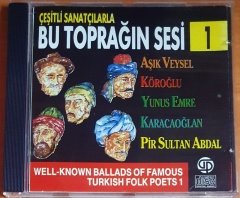 ÇEŞİTLİ SANATÇILARLA BU TOPRAĞIN SESİ 1 / AŞIK VEYSEL, KÖROĞLU, YUNUS EMRE, KARACAOĞLAN, PİR SULTAN ABDAL (1990) - CD 2.EL