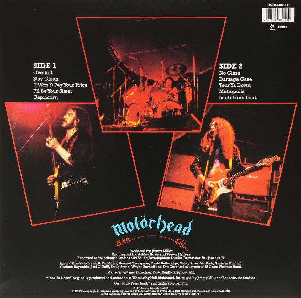 MOTÖRHEAD - OVERKILL (1979) - LP 180GR 2015 EDITION SIFIR PLAK