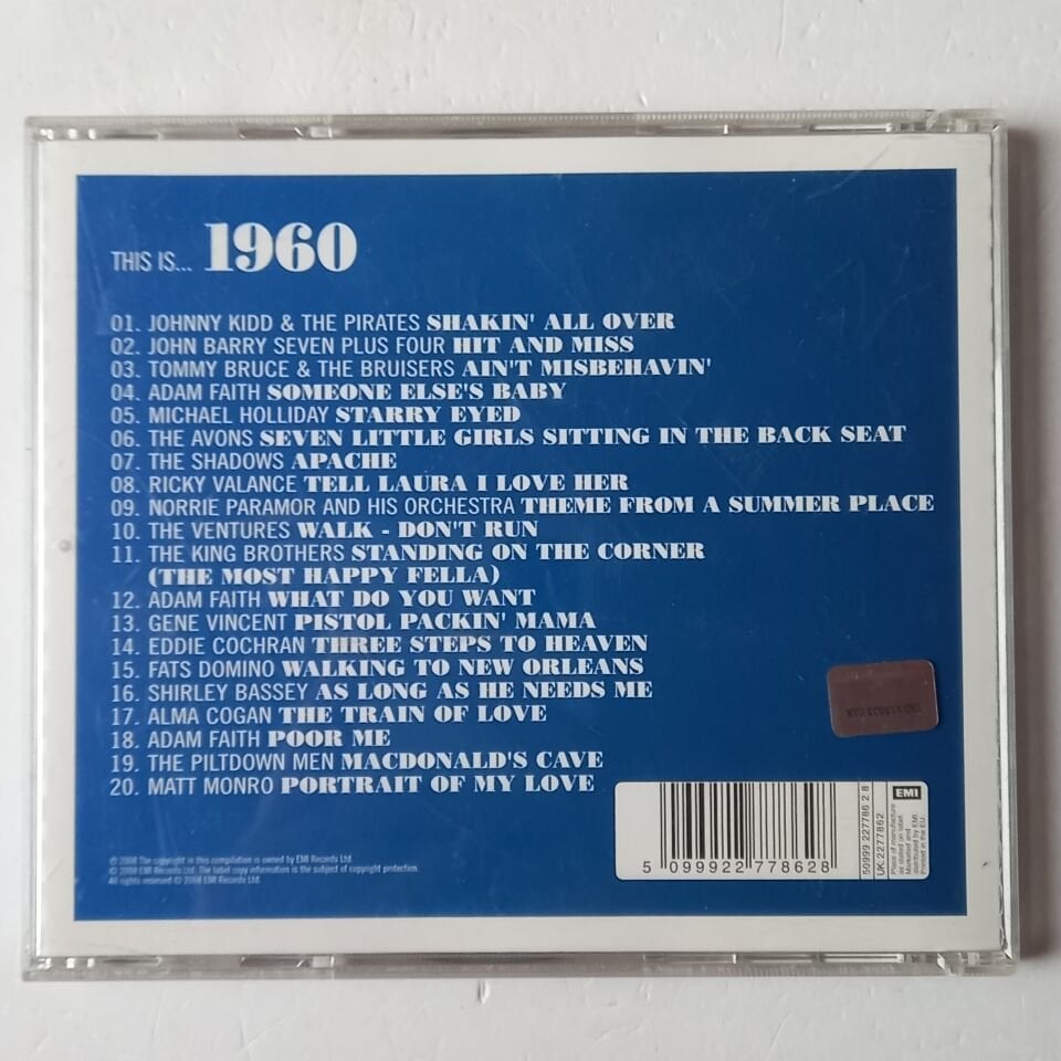 THIS IS... 1960 (2008) - SHADOWS VENTURES GENE VINCENT MATT MONRO CD 2.EL
