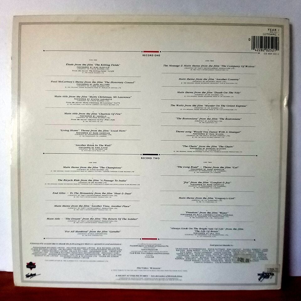 VARIOUS – FILMTRACKS / THE BEST OF BRITISH FILM MUSIC / MIKE OLDFIELD, JOHN WILLIAMS, VANGELIS, RYUICHI SAKAMOTO, PINK FLOYD, MARK KNOPFLER (1985) - 2LP 2.EL PLAK