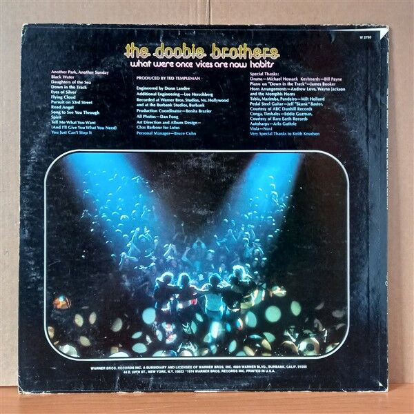 THE DOOBIE BROTHERS – WHAT WERE ONCE VICES ARE NOW HABITS (1974) - LP 2.EL PLAK
