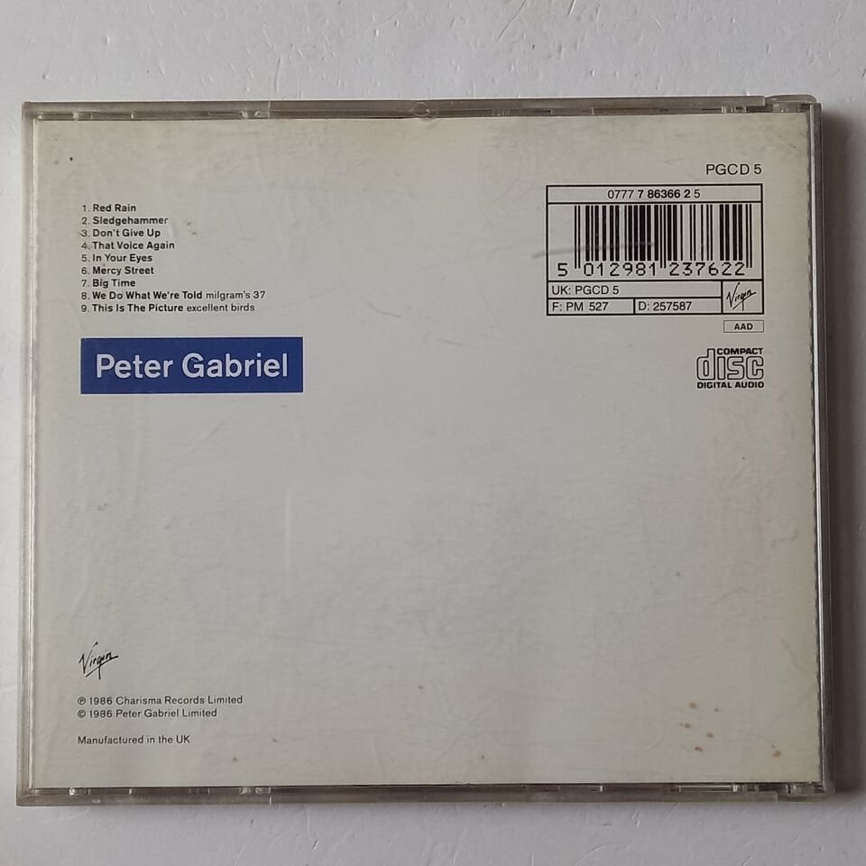 PETER GABRIEL – SO (1986) - CD 2.EL