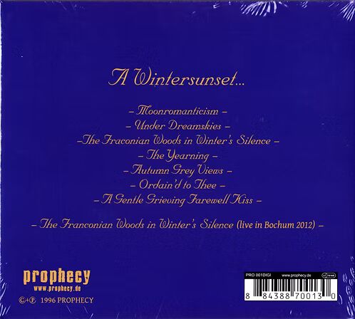 EMPYRIUM – A WINTERSUNSET… (1996) - CD 2014 REISSUE DIGIPAK AMBALAJINDA SIFIR